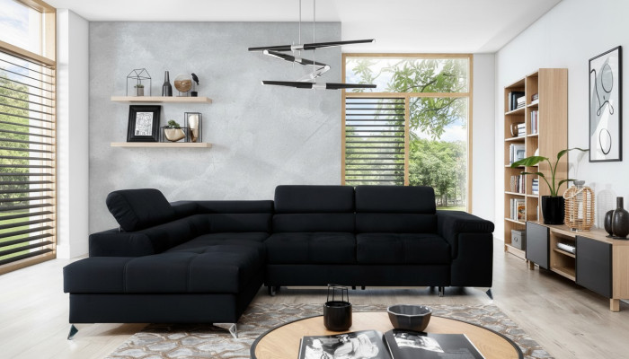 Design sofa couch corner sofa textile upholstery ensemble living landscape corner set new