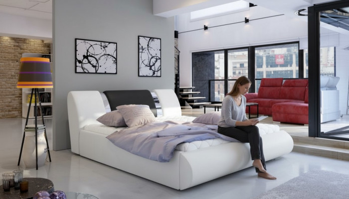 Luxury Box Spring Bed Black White Beds Bedroom Furniture Design Double Hotel