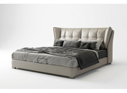 Gray bedroom beds upholstered bed Chesterfield Italian furniture