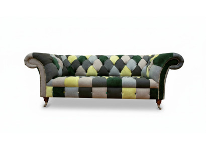 Chesterfield 3 Seater Multicolor Living Room Design Couch Sofa Designer Furniture