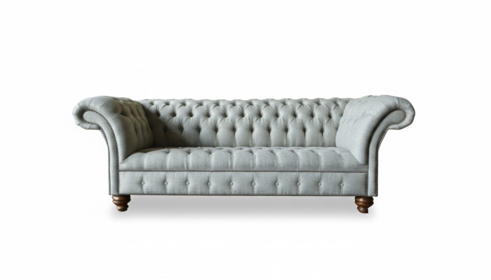 Chesterfield 3-seater living room modern light gray couch sofa new creative fabric