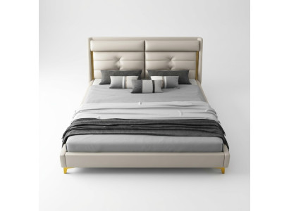 Luxury bedroom double bed 180x200cm leather beds bed frame