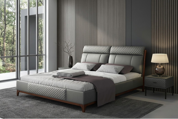 Bed Cushion Design Luxury 180x200cm Double Hotel Beds Matrimonial Bedroom Leather