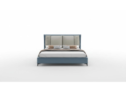 Designer bed bedroom beds textile leather hotel luxury upholstery velvet fabric