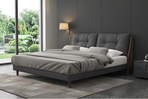 Hotel bed luxury design beds upholstery wood leather bedroom 180x200