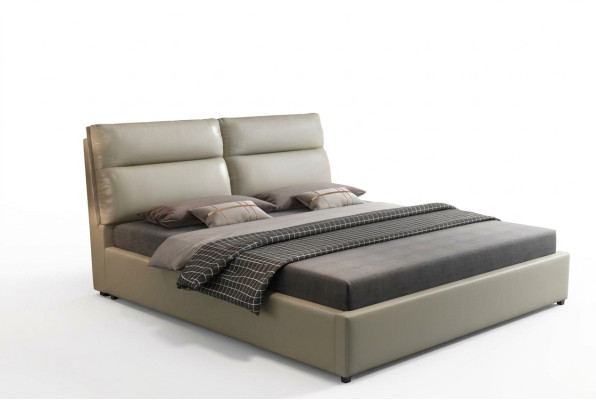 Design bed bedroom textile leather upholstery modern beds 180x200cm