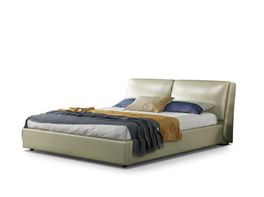 Leather bed double beds modern frame luxury bedroom hotel 180x200