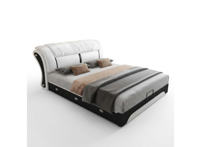 Bed Cushion Design Luxury Double Hotel Matrimonial Sleep Room Leather 180x200cm Beds