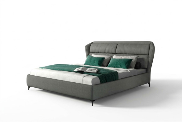 Bed Classic Upholstered Bed Luxury Double Bedroom Designer Bed Frame 180x200cm