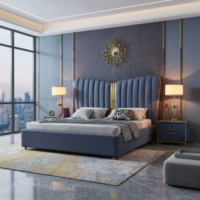 Bed pillow design luxury hotel beds 150/180cm sleep room double