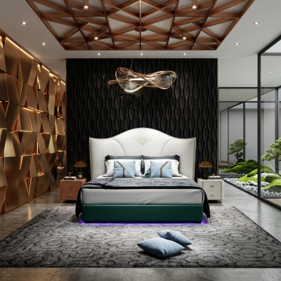 Classic Baroque Style Bed Double Beds Bedroom 180x200cm