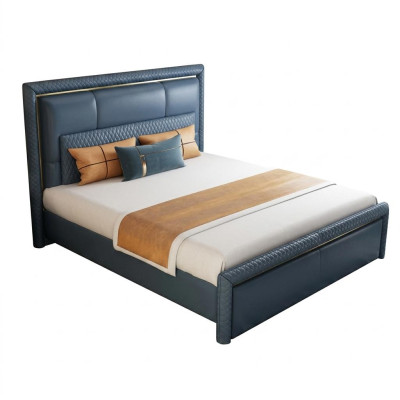 Design bed bedroom double bed beds hotel luxury upholstery leather