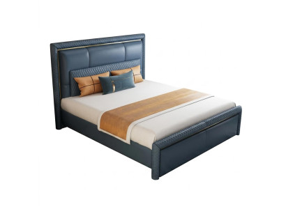 Design bed bedroom double bed beds hotel luxury upholstery leather