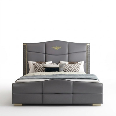 Design double bed leather bed beds bed leather upholstery marriage 180x200cm