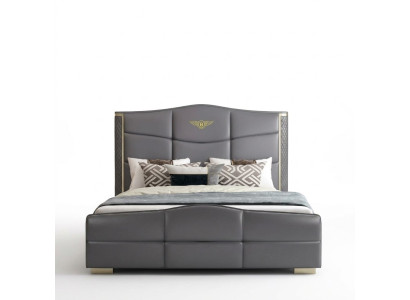 Design double bed leather bed beds bed leather upholstery marriage 180x200cm