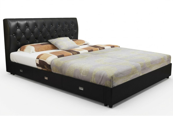Chesterfield designer bed bedroom textile leather upholstery Italian
