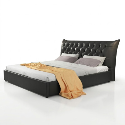Designer double bed bed beds bedroom leather luxury hotel upholstery
