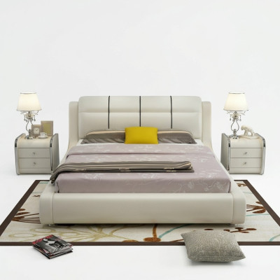 Luxury bedroom bed double beds wood 180x200cm designer hotel