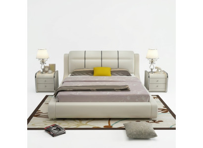 Luxury bedroom bed double beds wood 180x200cm designer hotel