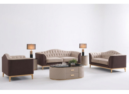 Complete set sofa suite 3+2+1 seater sofa design couch living landscape