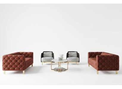 Sofa set seating cushions 4-piece. Living room set couches luxury