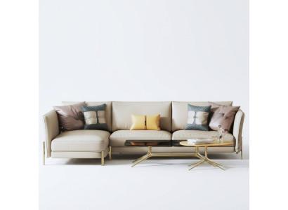 Designer suite sofa couch corner sofa with ottoman upholstered living landscape