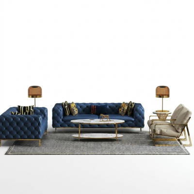 Complete Set Sofa Suite 3 2 1 1 Seater Luxury Designer 4-piece Leather Sofa