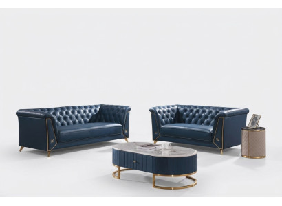 Luxury Chesterfield Sofa Set 3+2 Seater Coffee Table Furniture Couch