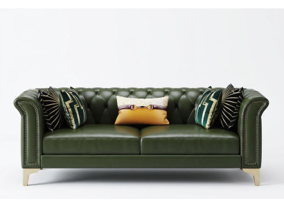 Classic three-seater couch furniture upholstered sofa 3-seater leather couches