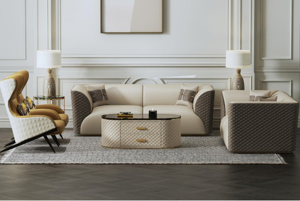 Set 3+2 Seater Coffee Table Side Table Living Room Sofa Couch 3-piece