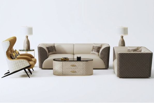 Set 3+2 Seater Coffee Table Side Table Living Room Sofa Couch 3-piece