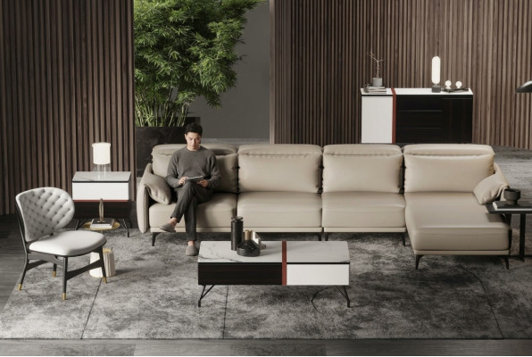 Designer leather sofa corner sofa upholstery corner couch seat L-shaped set new sofa