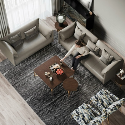 Sofa set 3+2 seater Italian furniture living landscape sofas couches