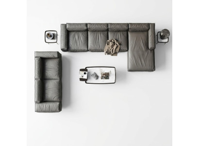 Corner sofa couch upholstery living landscape corner sofas set L shape gray