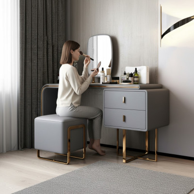 Classic vanity. Mirror luxury console chest of drawers bedroom