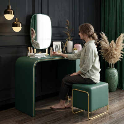 Dressing table with mirror luxury console dresser bedroom new 2-piece set