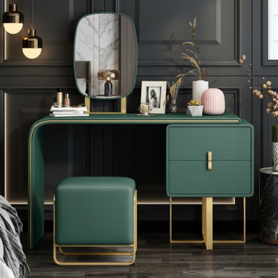 Dressing table with mirror luxury console dresser bedroom new 2-piece set