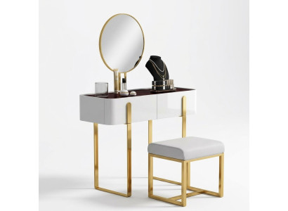 Modern dressing table console tables + stool vanity table make-up table 2-piece set.