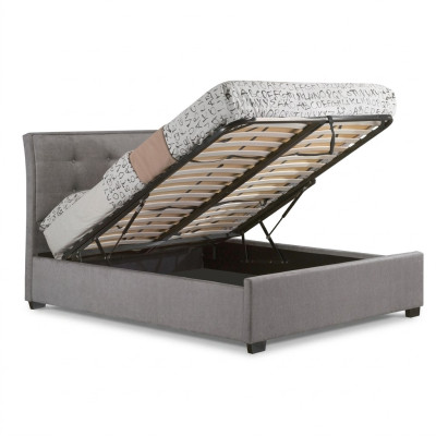 Chesterfield Design Upholstered English Bed Double Bed Grey Bed 160/180x200