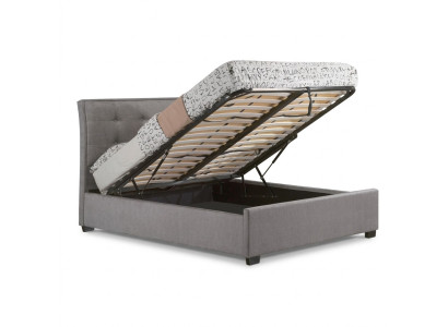 Chesterfield Design Upholstered English Bed Double Bed Grey Bed 160/180x200