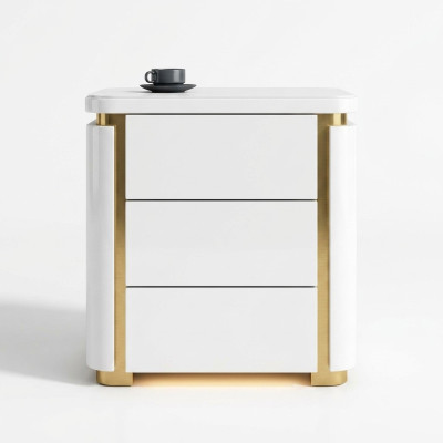 Design nightstand table. Console metal gloss tables consoles bedroom.