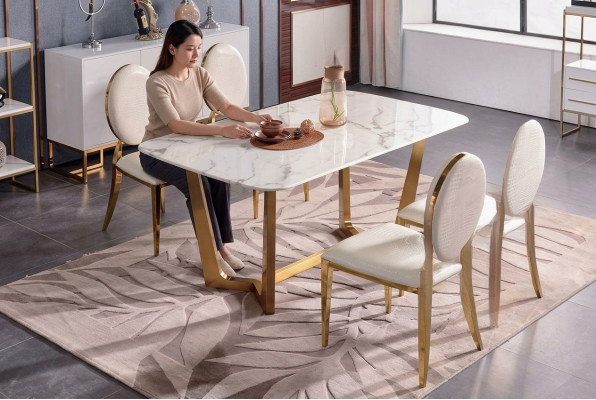 Dining table modern table dining room set 4x chair set 5-piece set