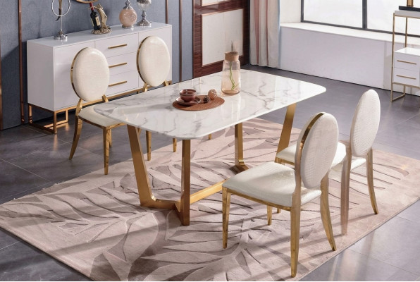 Dining table modern table dining room set 4x chair set 5-piece set