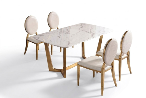 Dining table modern table dining room set 4x chair set 5-piece set