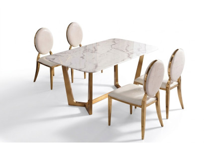 Dining table modern table dining room set 4x chair set 5-piece set