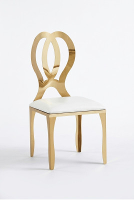Solid Stainless Steel Upholstered Textile Chair Dining Table Design Dining Room Chairs