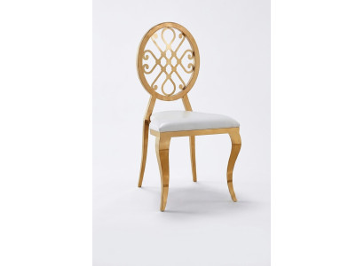 Design chair, armchair, upholstered chairs, luxury fabric, stainless steel, armchair, dining room.