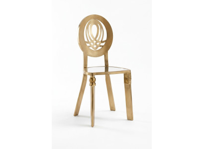 Chair 1x Dining Room Chairs Armchair Stainless Steel Design Furniture Metal Steel