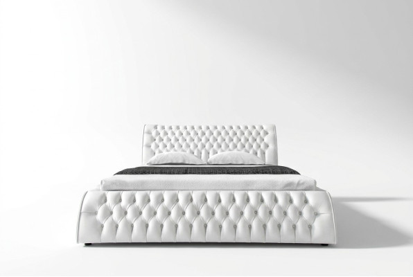 Chesterfield Bed Upholstered Design Double Hotel Beds 180x200 Bedroom Leather