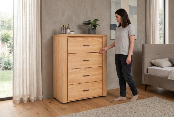 Solid wood dresser, sideboards, buffet dresser, wooden furniture, new, beige sideboard